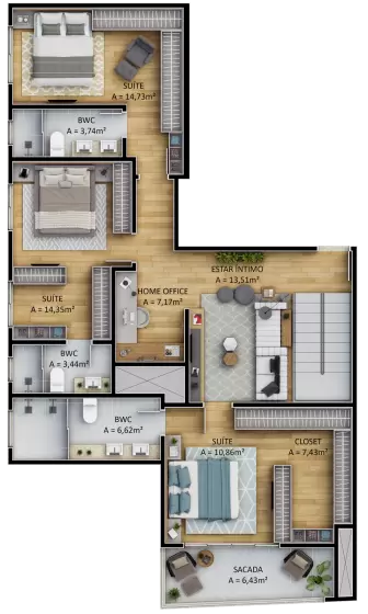 planta Apartamento Duplex Final 1 - Inferior