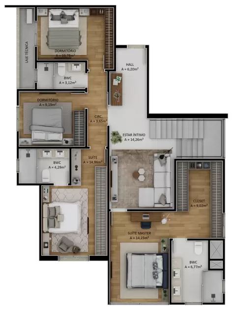 planta Apartamento Duplex Final 1 - Inferior