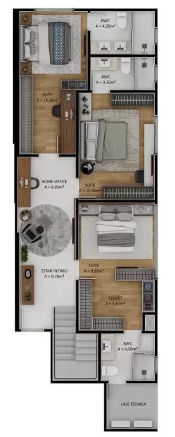 planta Apartamento Duplex Final 3 - Inferior