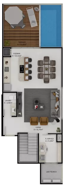 planta Apartamento Duplex Final 3 - Superior